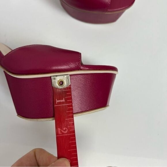 ALTERRE Malbec Metallic Platform heels Sz 6 - Picture 5 of 10